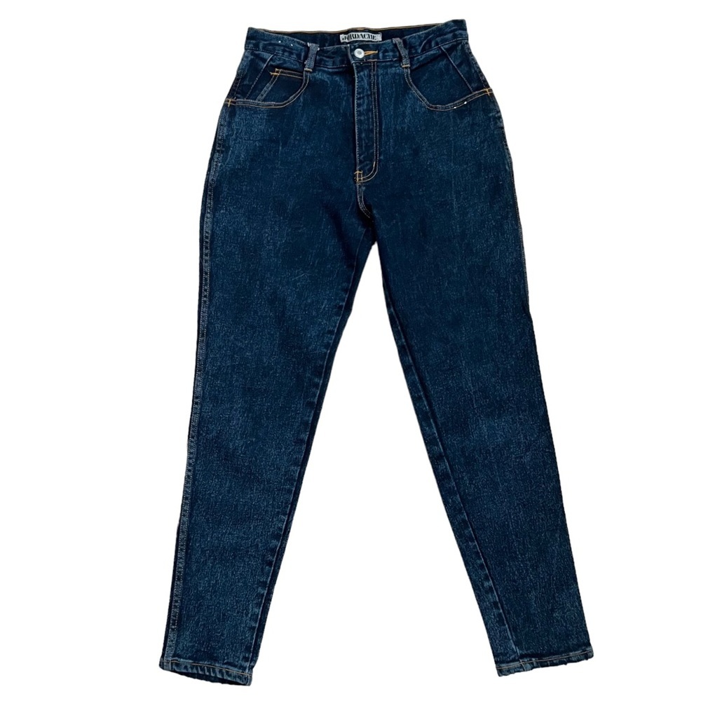 Vintage 1990s Jordache Pocketless V Back High Rise Dark Wash Jeans Hong Kong